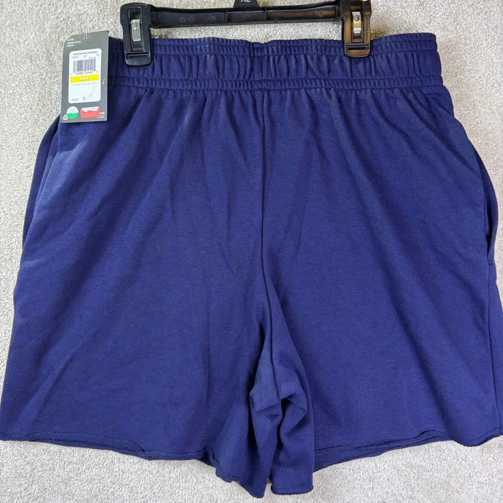Under Armour Rival Terry 6in Shorts Men Medium Navy Blue 1382427 Gym Running NEW